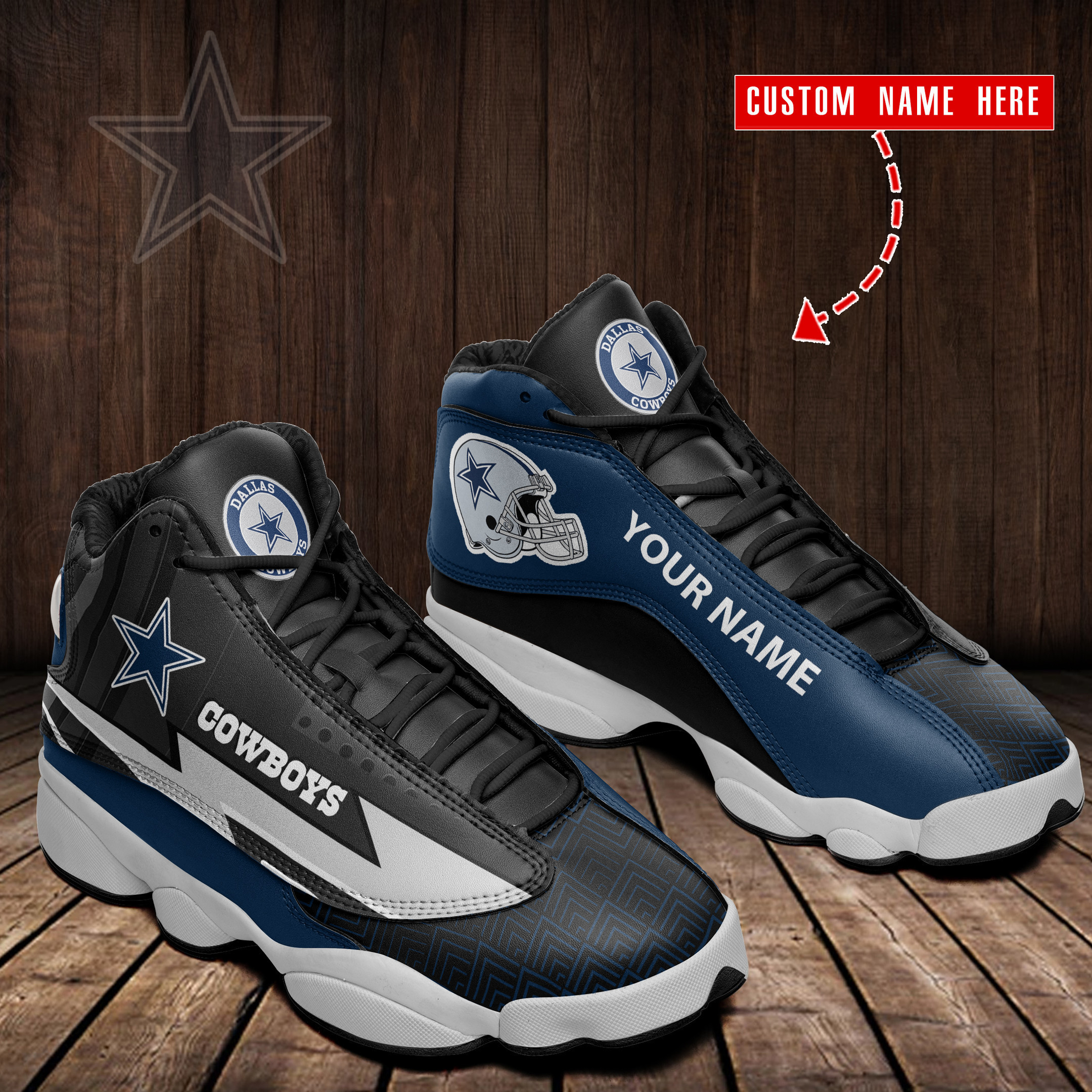dallas cowboys personalized ajd13 sneakers bg96 8fjl5
