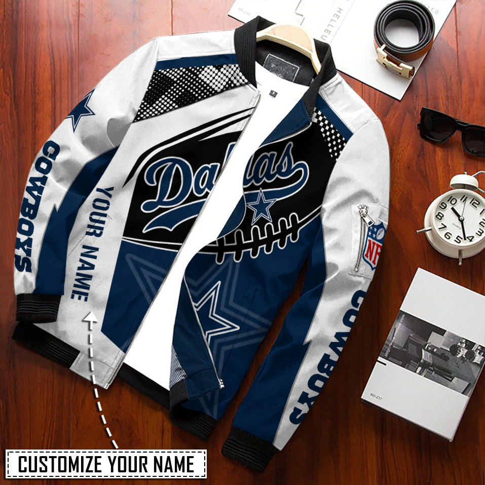 dallas cowboys personalized bomber jacket 755 qfr0i