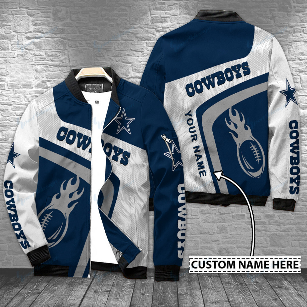 dallas cowboys personalized bomber jacket bg350 eo65q