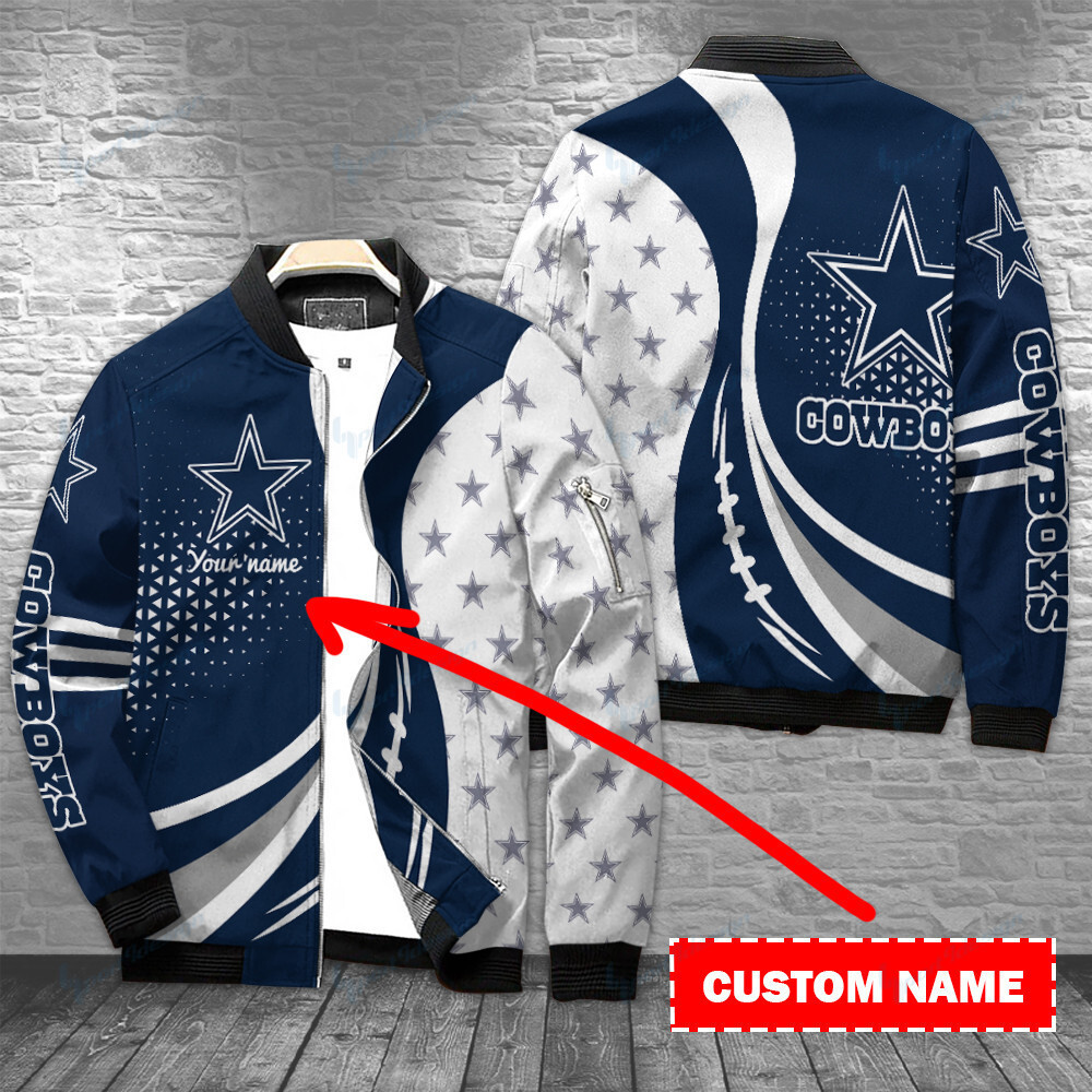 dallas cowboys personalized bomber jacket bg387 wpax9