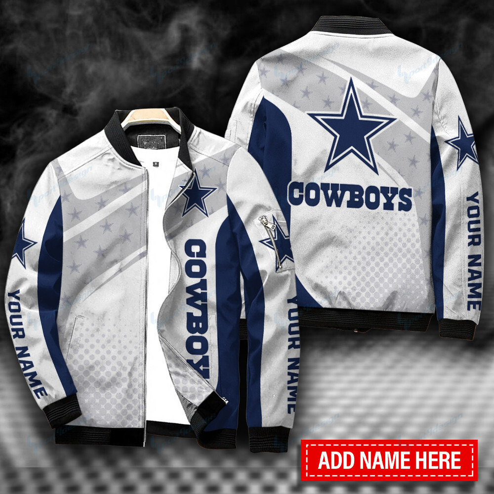 dallas cowboys personalized bomber jacket bg406 laudh