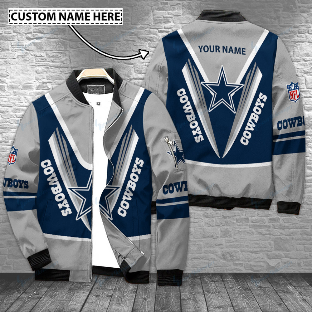 dallas cowboys personalized bomber jacket bg477 pmd7o