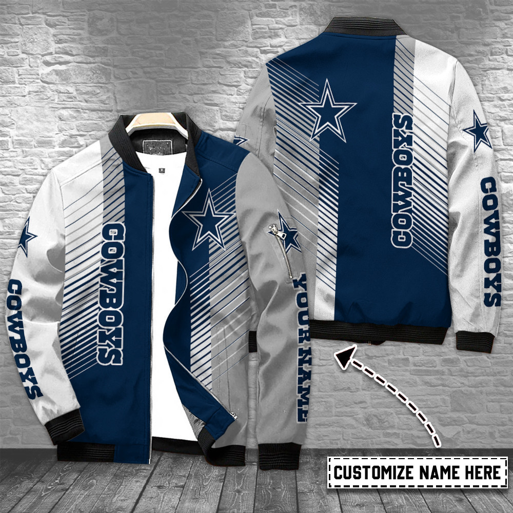 dallas cowboys personalized bomber jacket bg545 lfvu7