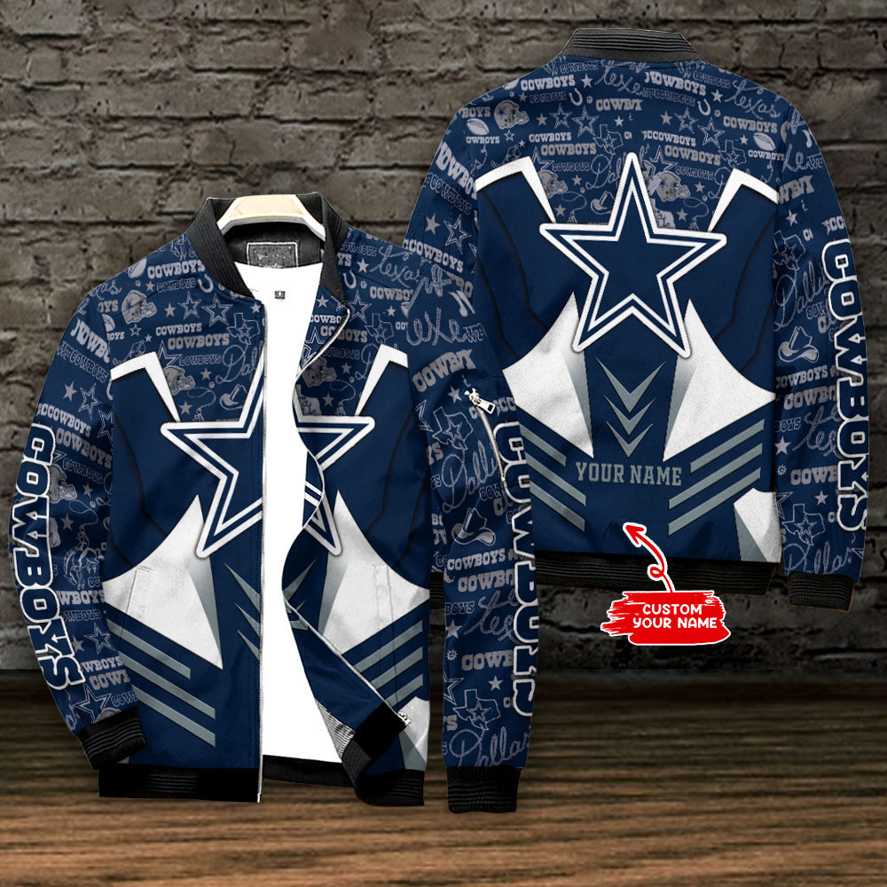 dallas cowboys personalized bomber jacket bg594 lsmkg