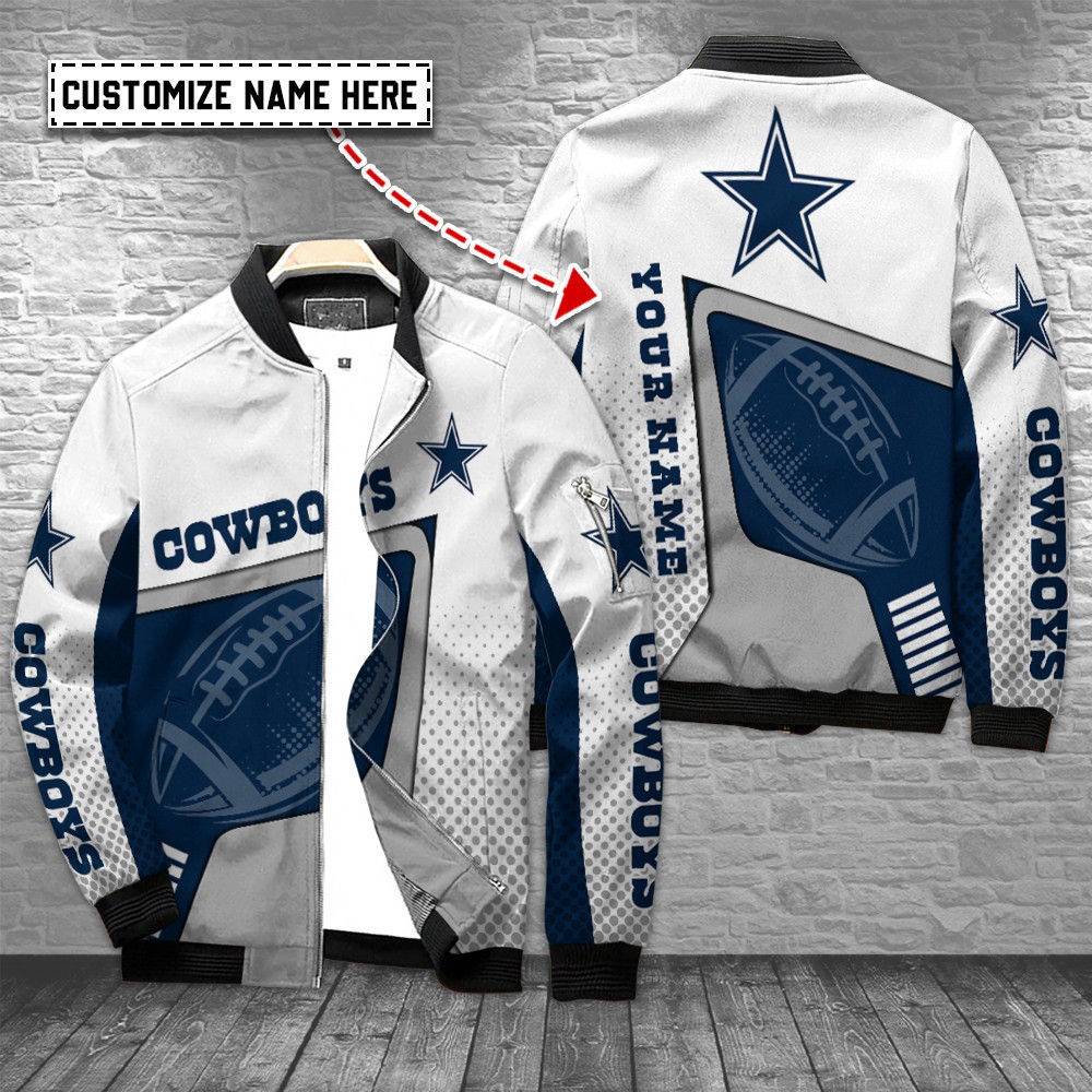 dallas cowboys personalized bomber jacket bg61 azztx