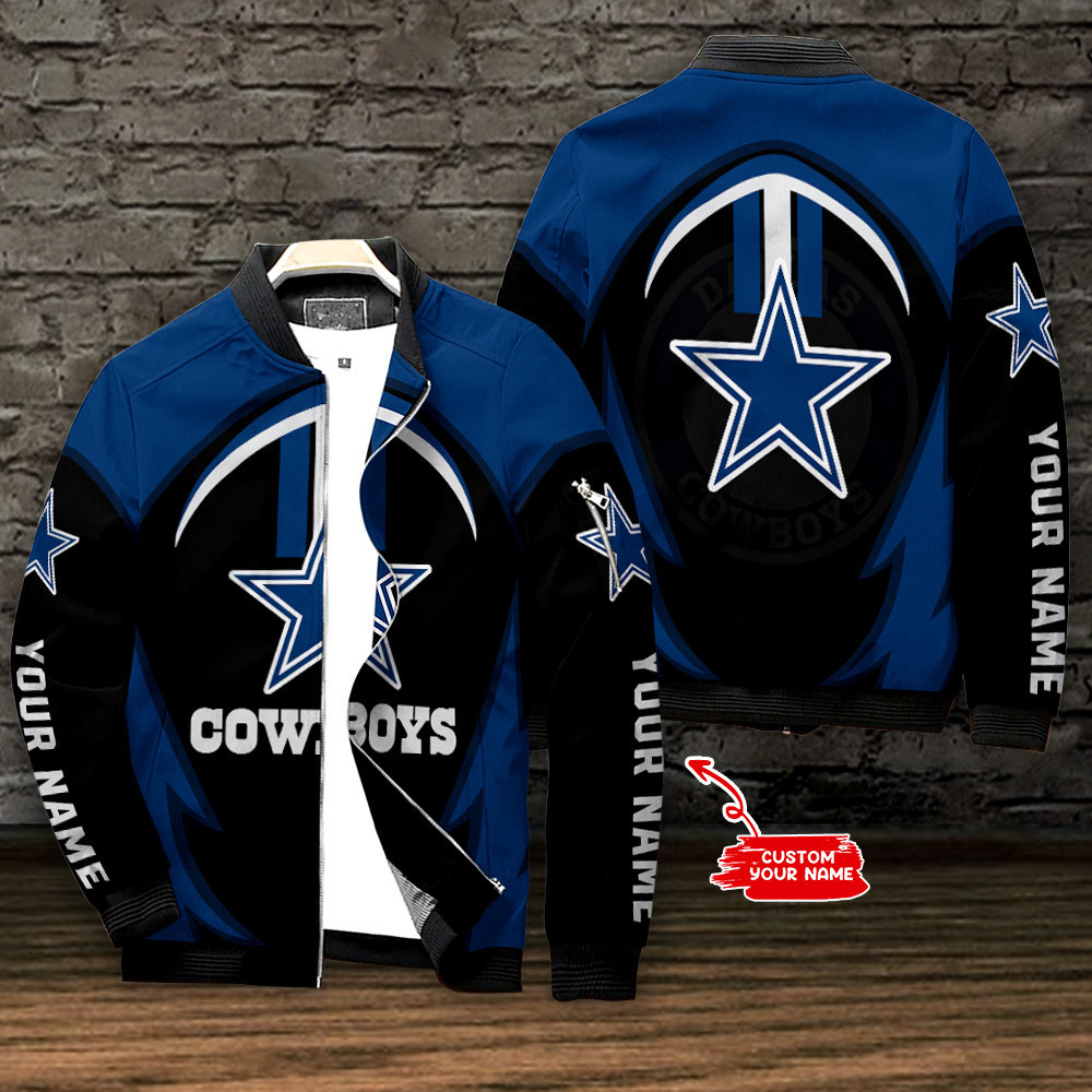 dallas cowboys personalized bomber jacket bg621 lo4on