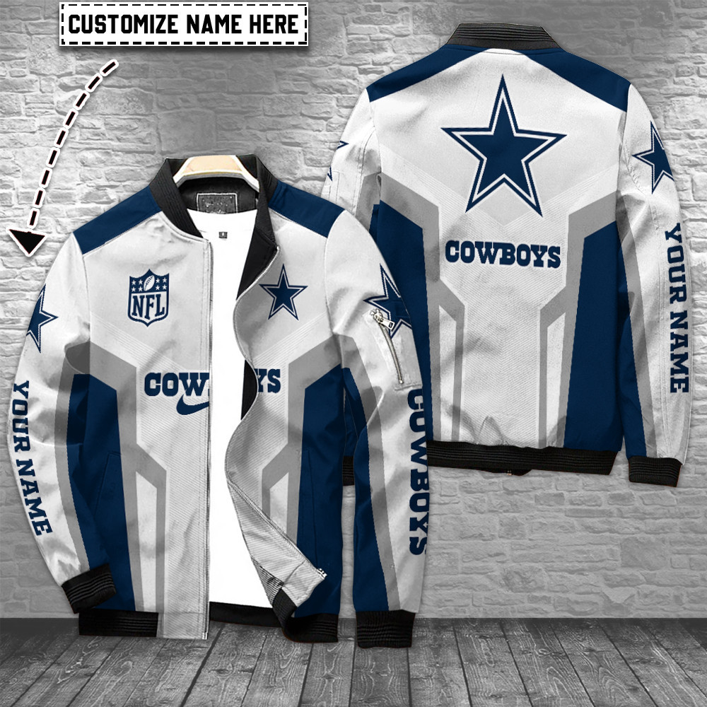 dallas cowboys personalized bomber jacket bg658 wkco8