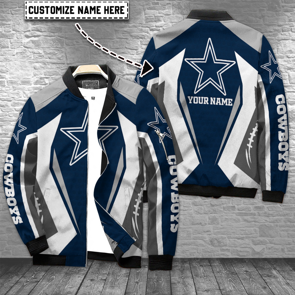 dallas cowboys personalized bomber jacket bg734 7uh4n