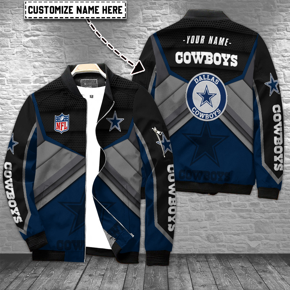 dallas cowboys personalized bomber jacket bg820 zecee