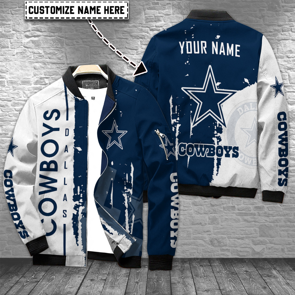dallas cowboys personalized bomber jacket bg852 lx4zp