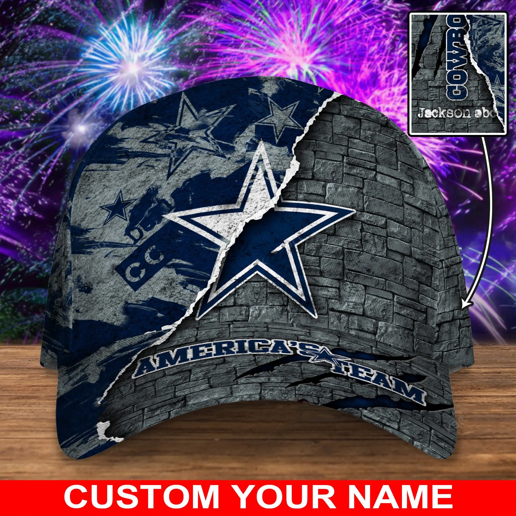 dallas cowboys personalized classic cap bg823 a3sfx