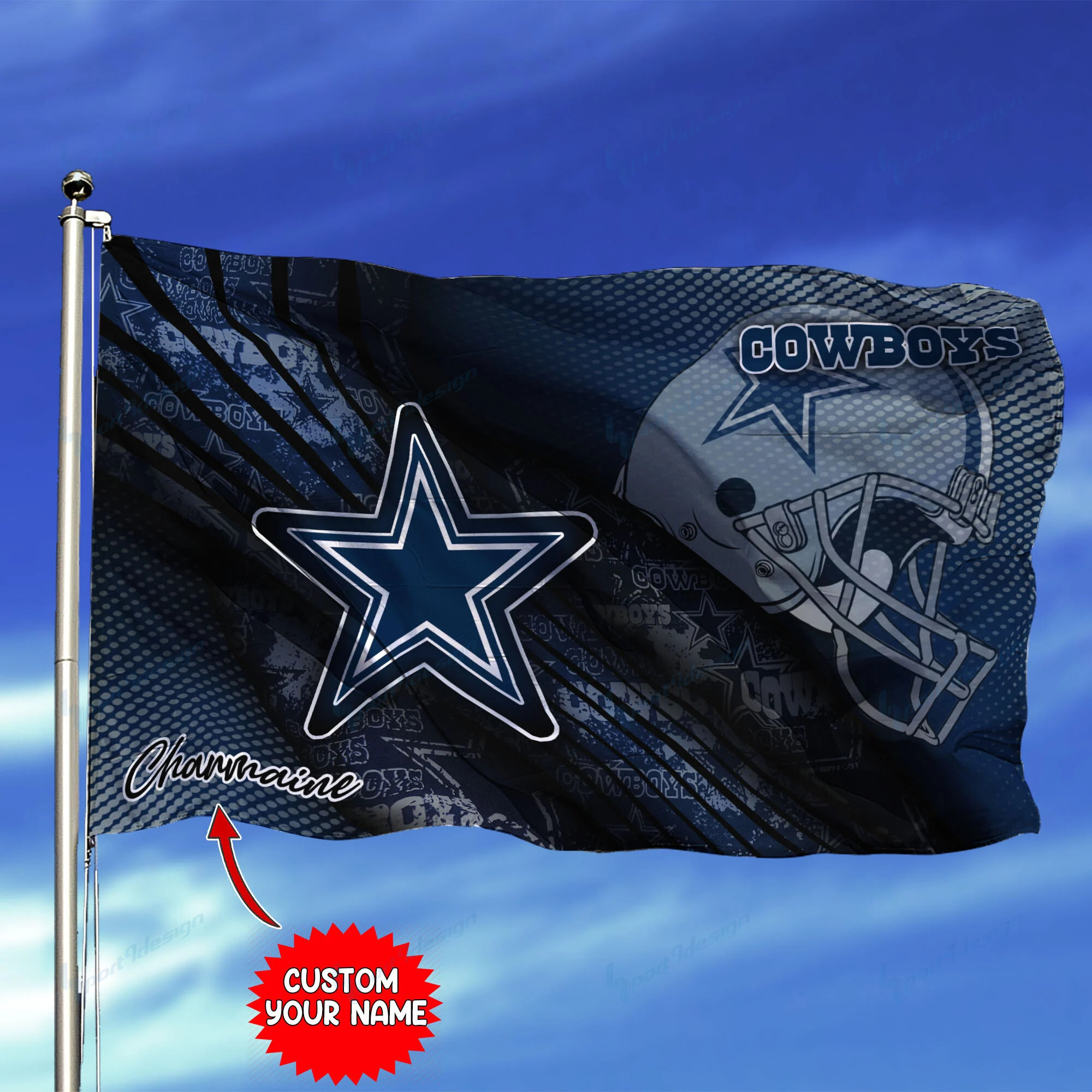 dallas cowboys personalized flag 214 kzxol