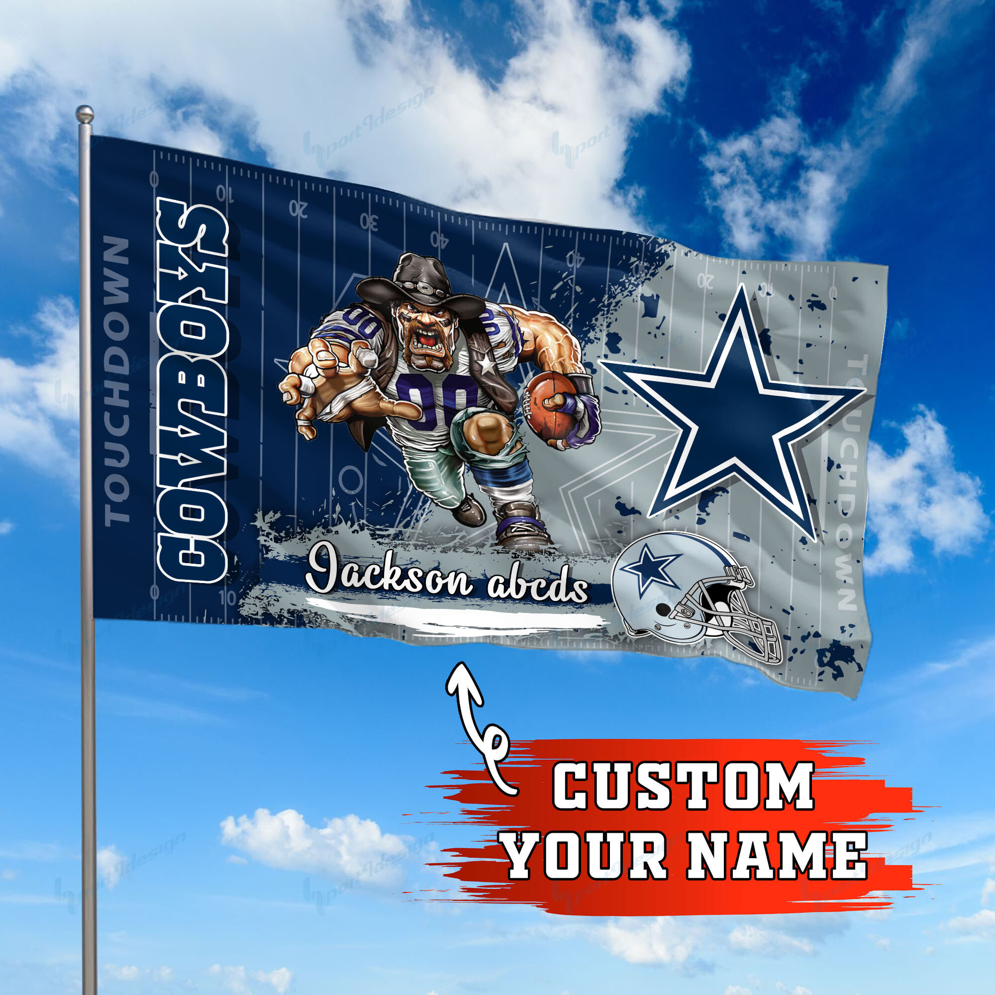 dallas cowboys personalized flag 245 qibq7