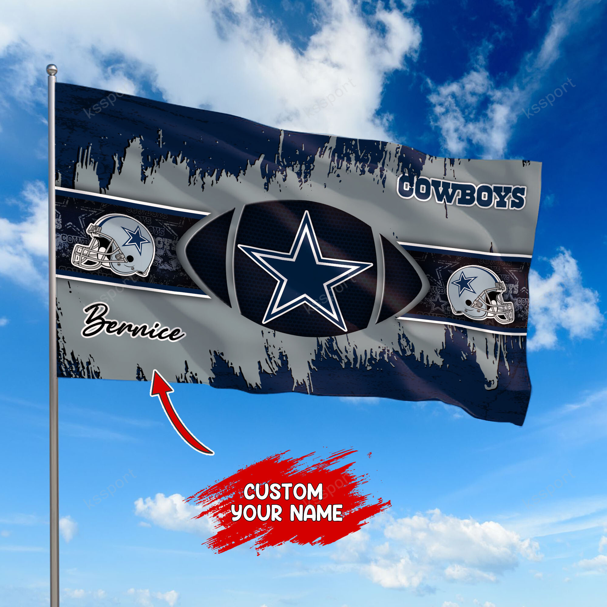 dallas cowboys personalized flag 381 nukon