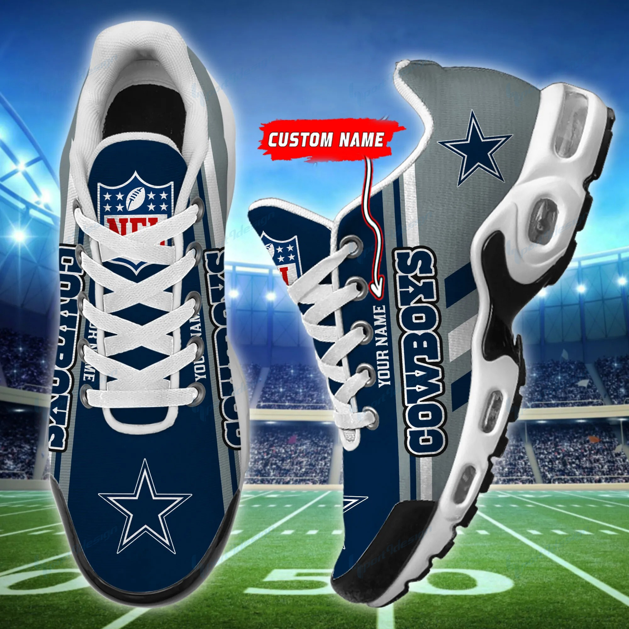 dallas cowboys personalized plus t n youth sneakers bg56 ievai