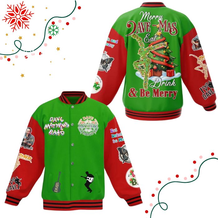 dave mathews band drink 26 be merry baseball jacket nrlll