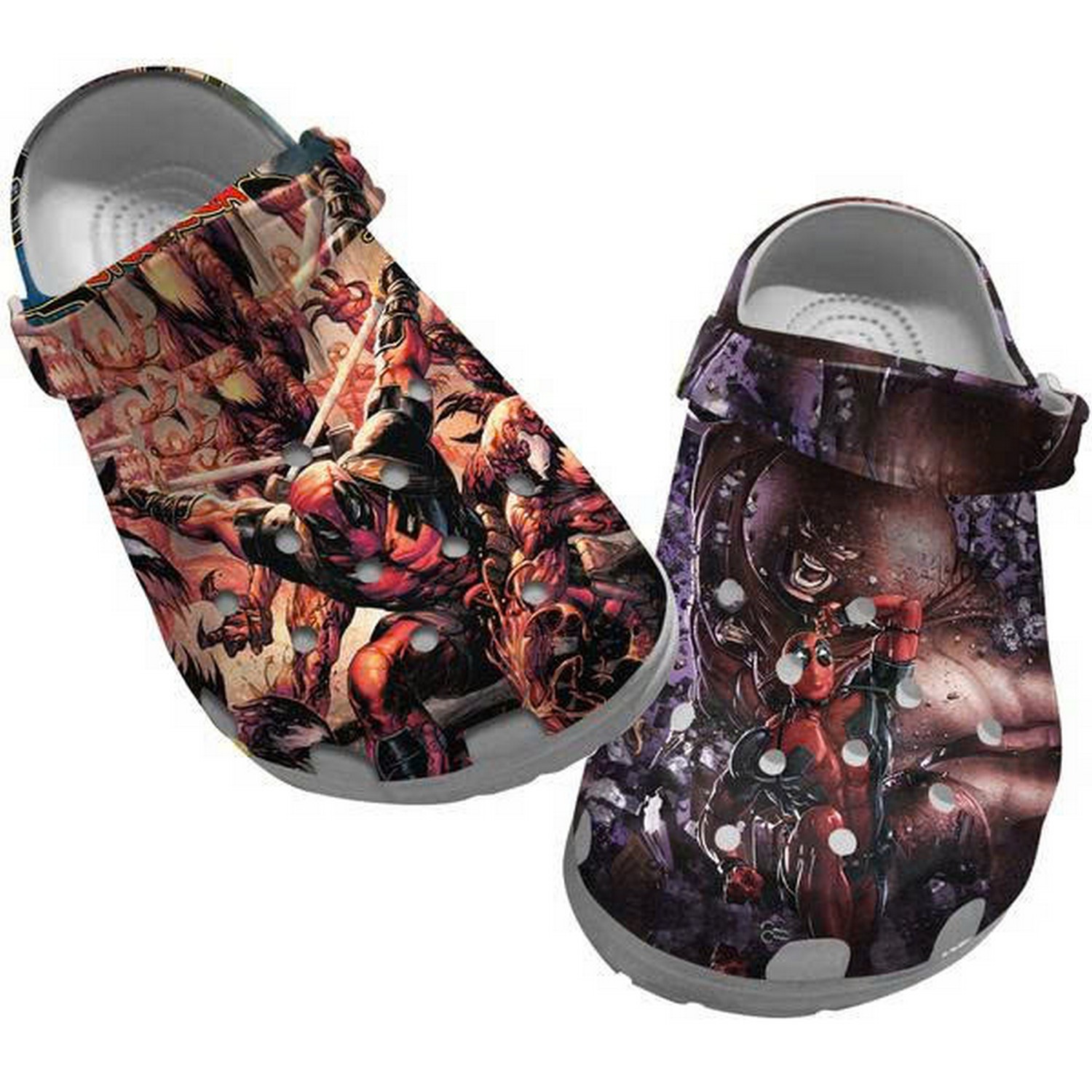 deadpool fighting devil clogs for kids 26 adults 5i17u