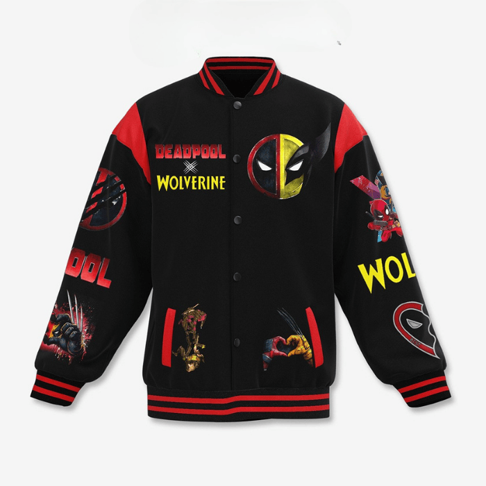 deadpool x wolverine were best friends baseball jacket xhqzq