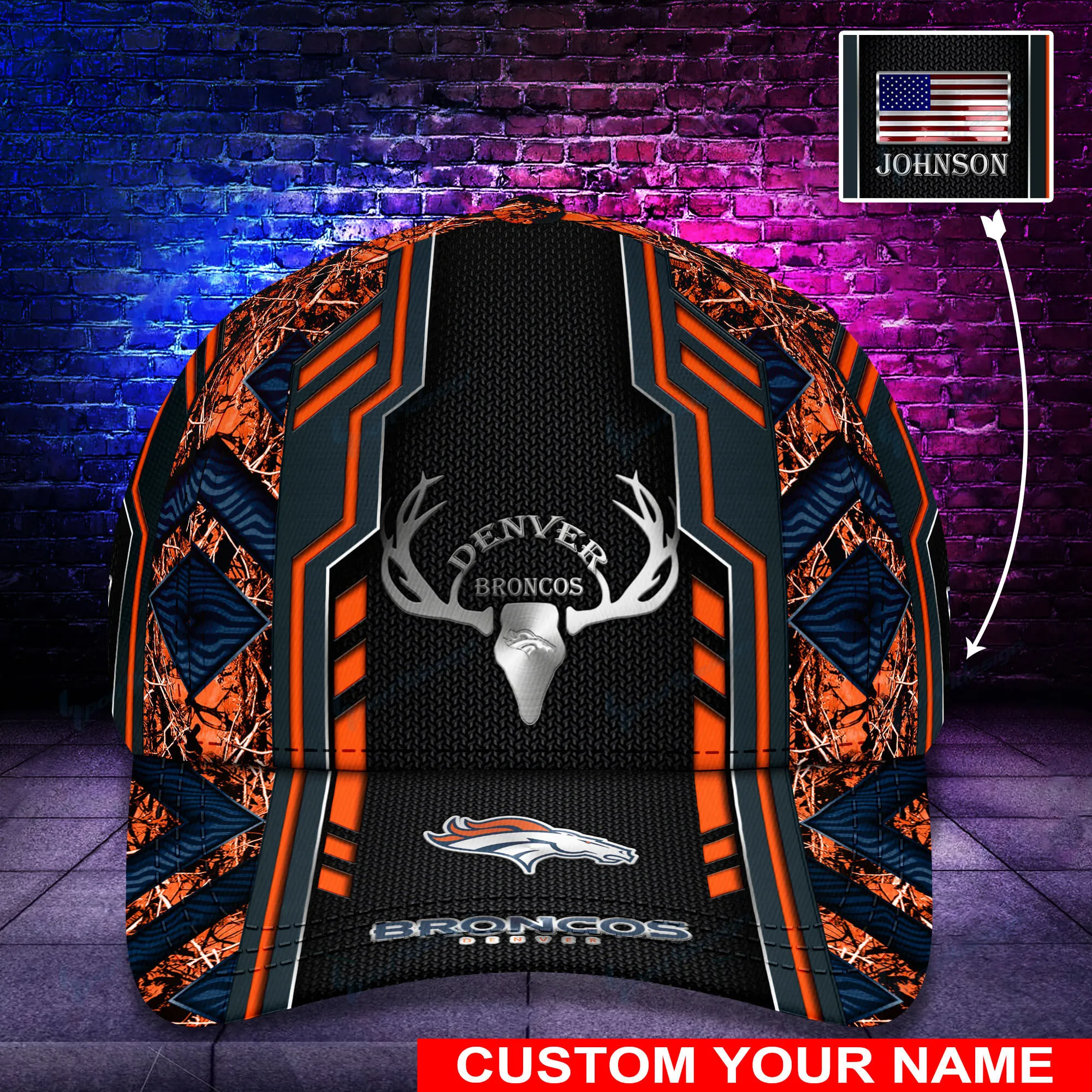 denver broncos personalized classic cap bg453 jfft3