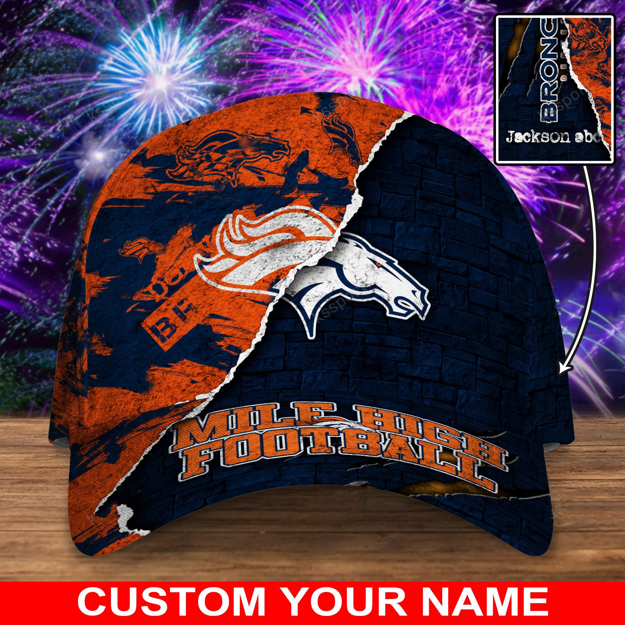 denver broncos personalized classic cap bg824 5wtir