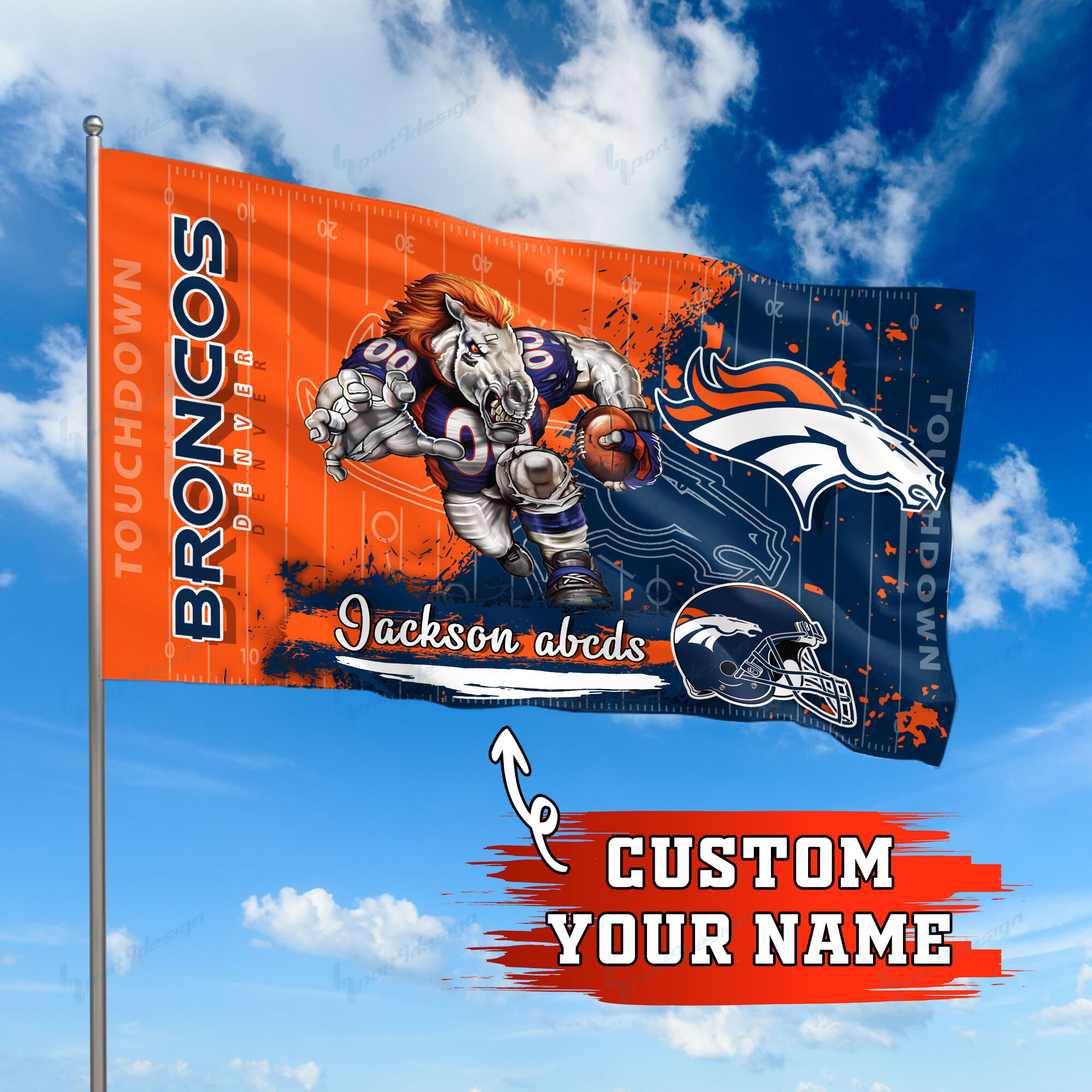denver broncos personalized flag 246 yxynm