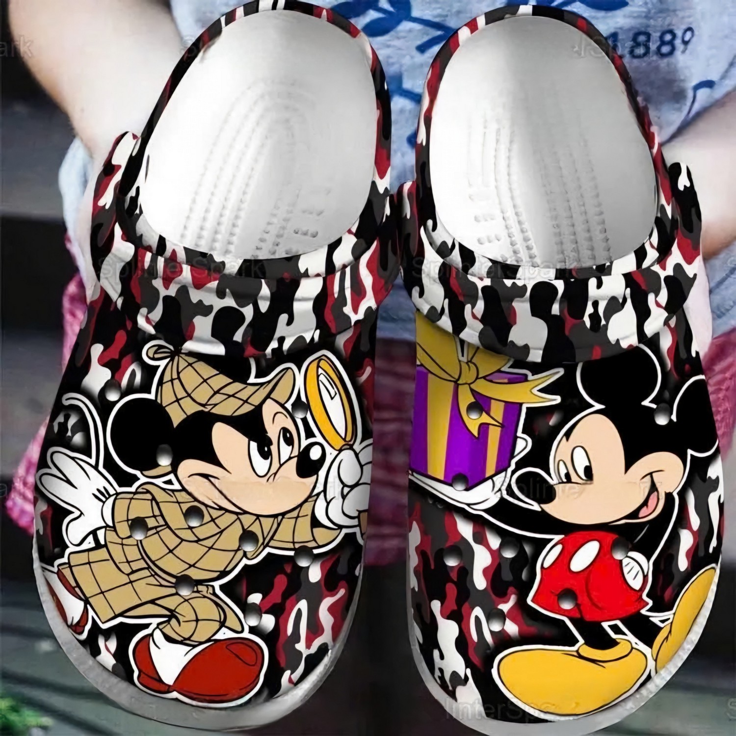 detective mickey clogs for kids and adults exdic