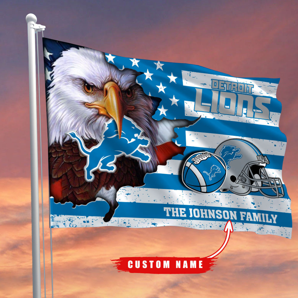 detroit lions flag custom name xqeqz