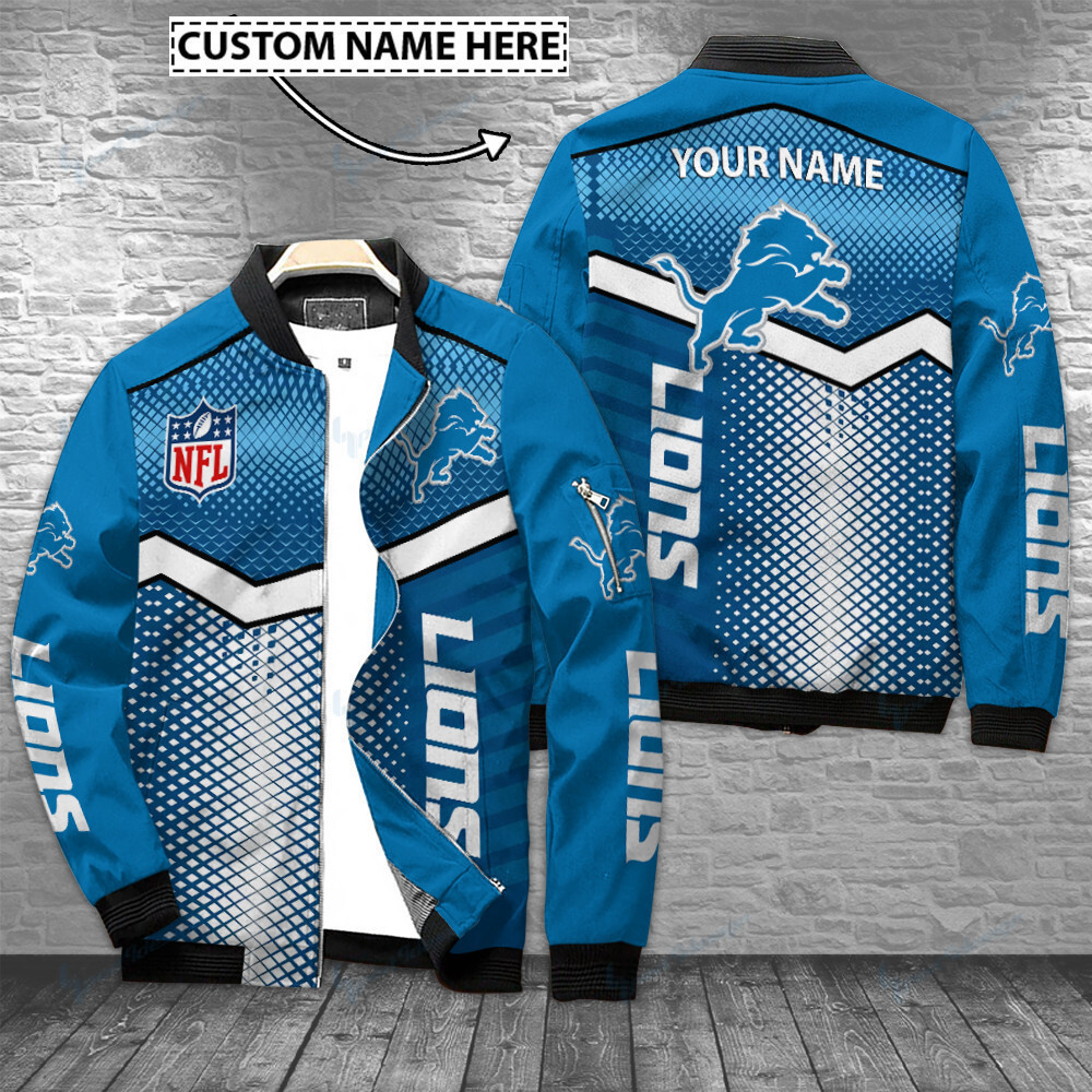 detroit lions personalized bomber jacket bg379 vcjv4