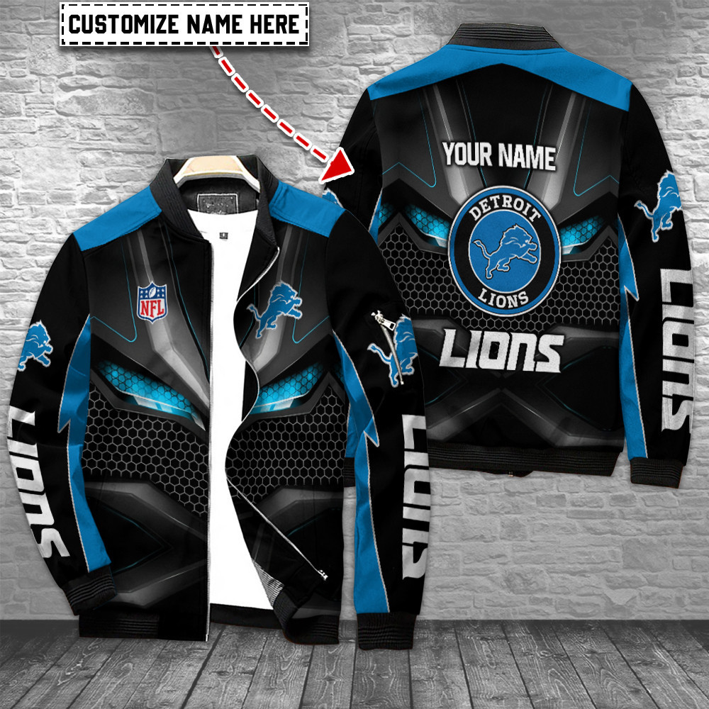 detroit lions personalized bomber jacket bg533 hhqjg