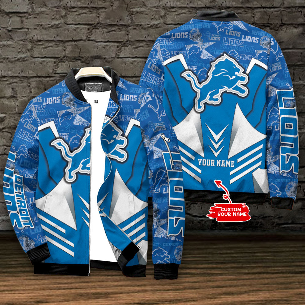 detroit lions personalized bomber jacket bg595 6hua5