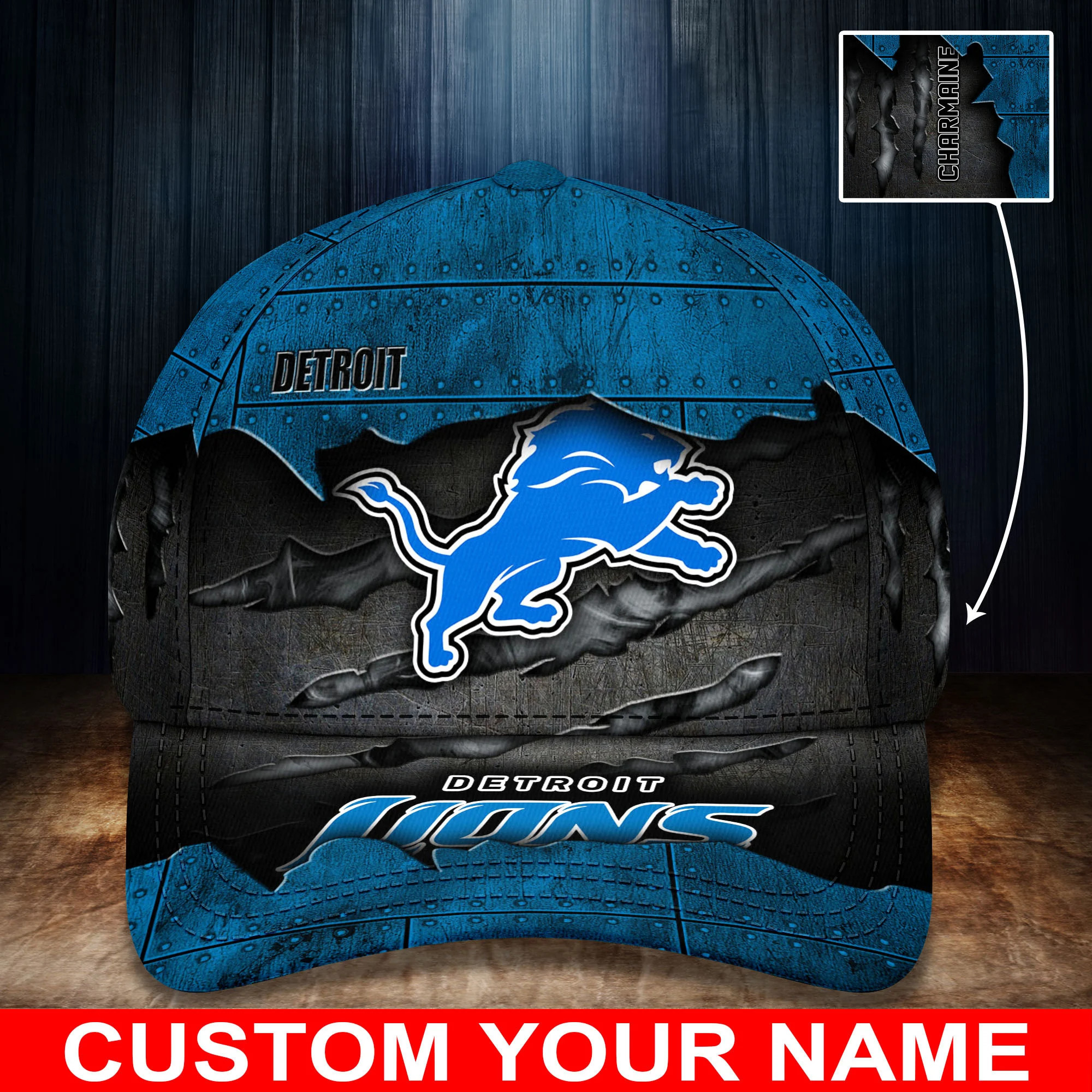 detroit lions personalized classic cap bg301 qcr4x