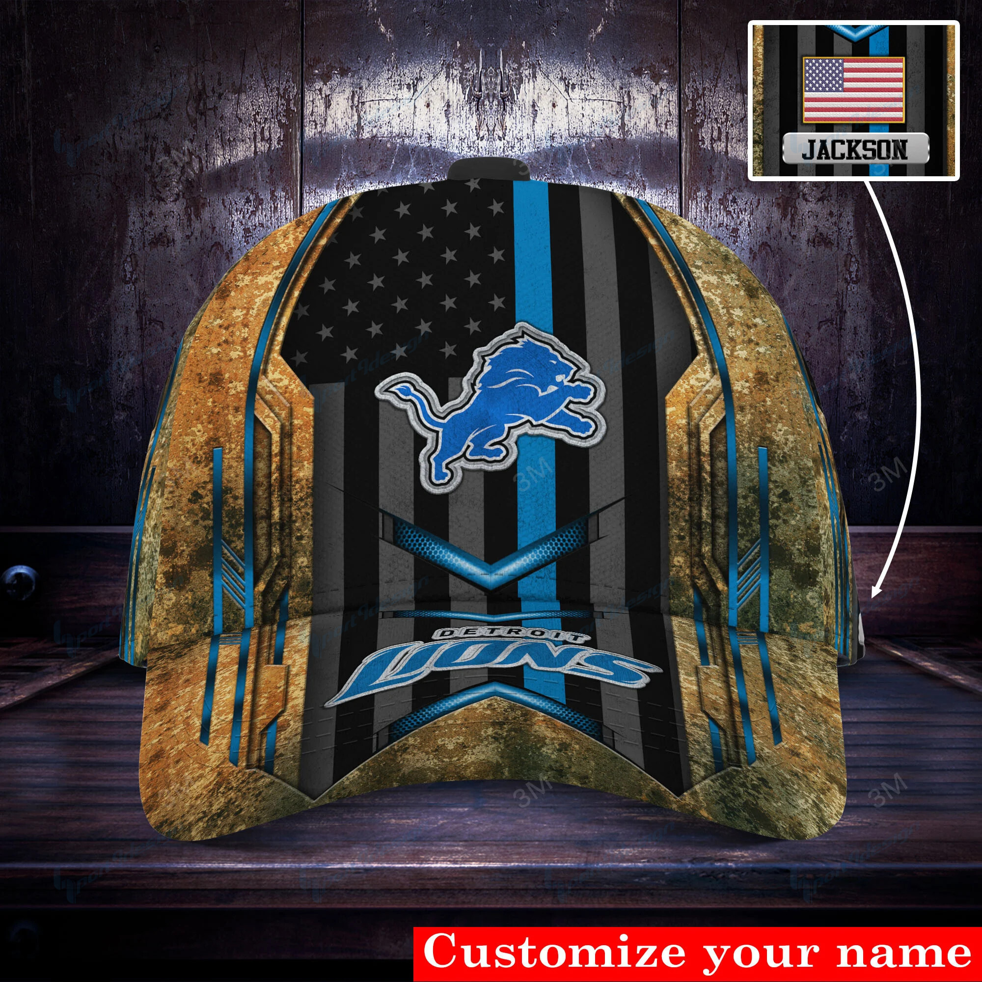 detroit lions personalized classic cap bg523 ampo3