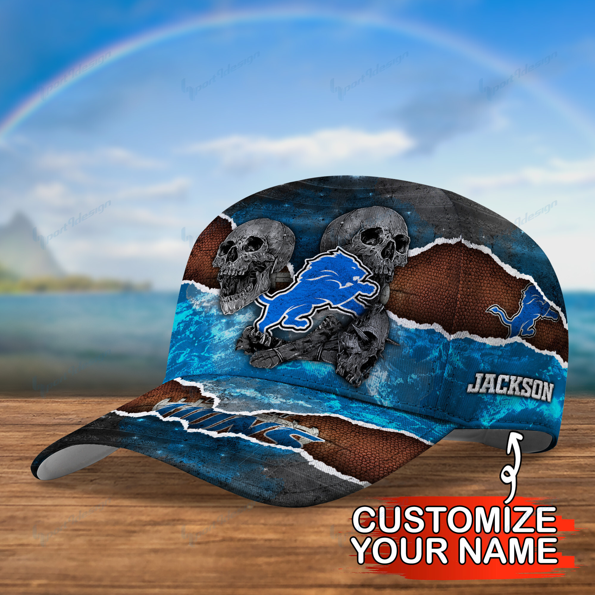 detroit lions personalized classic cap bg667 0ckn5