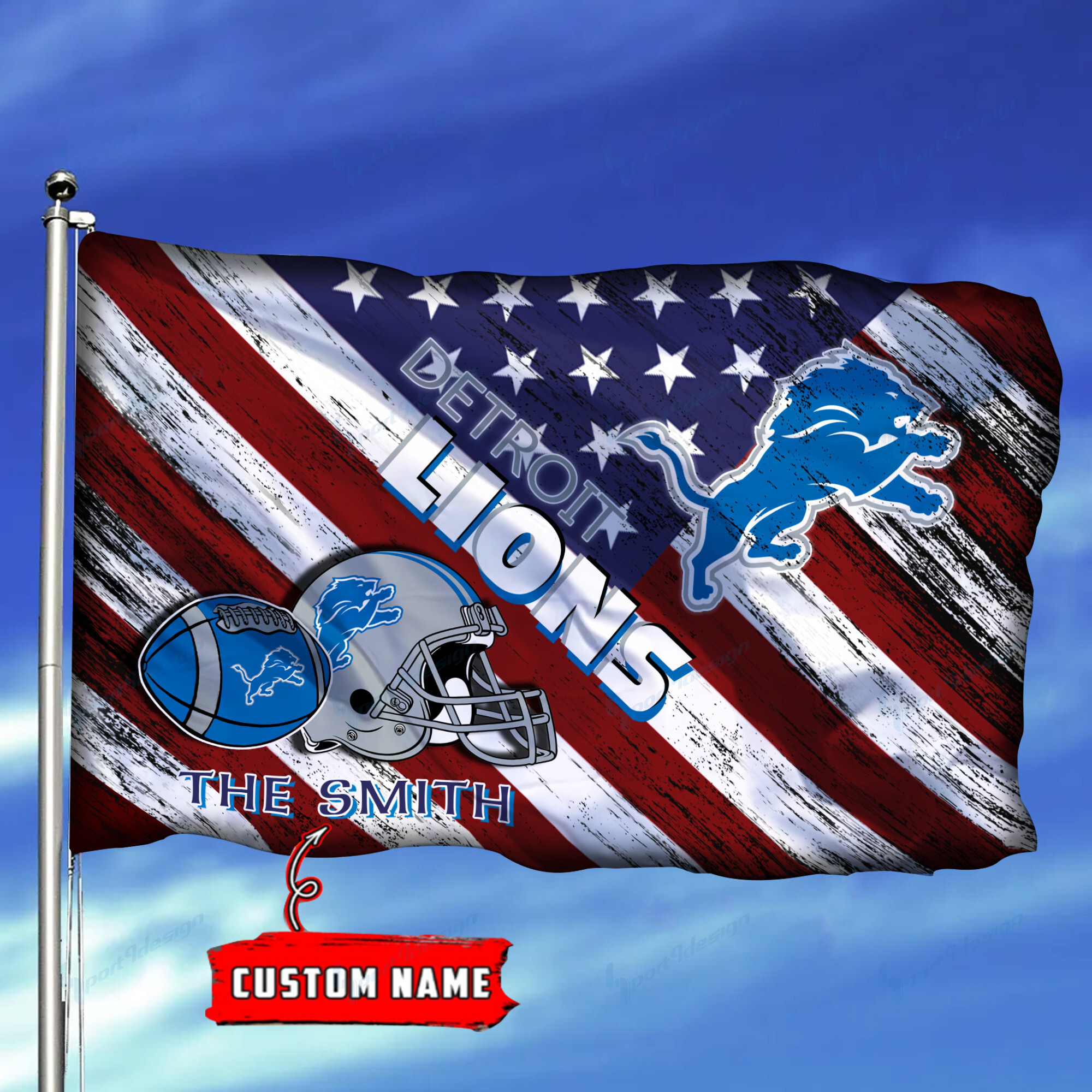 detroit lions personalized flag 145 yvmda