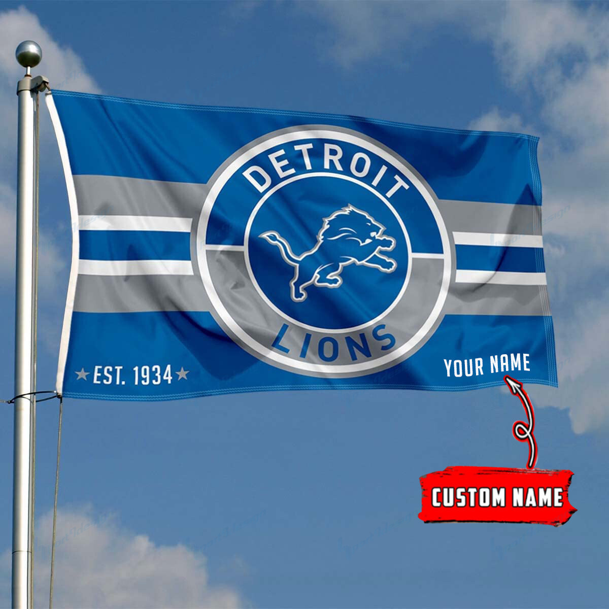 detroit lions personalized flag 177 jn08s