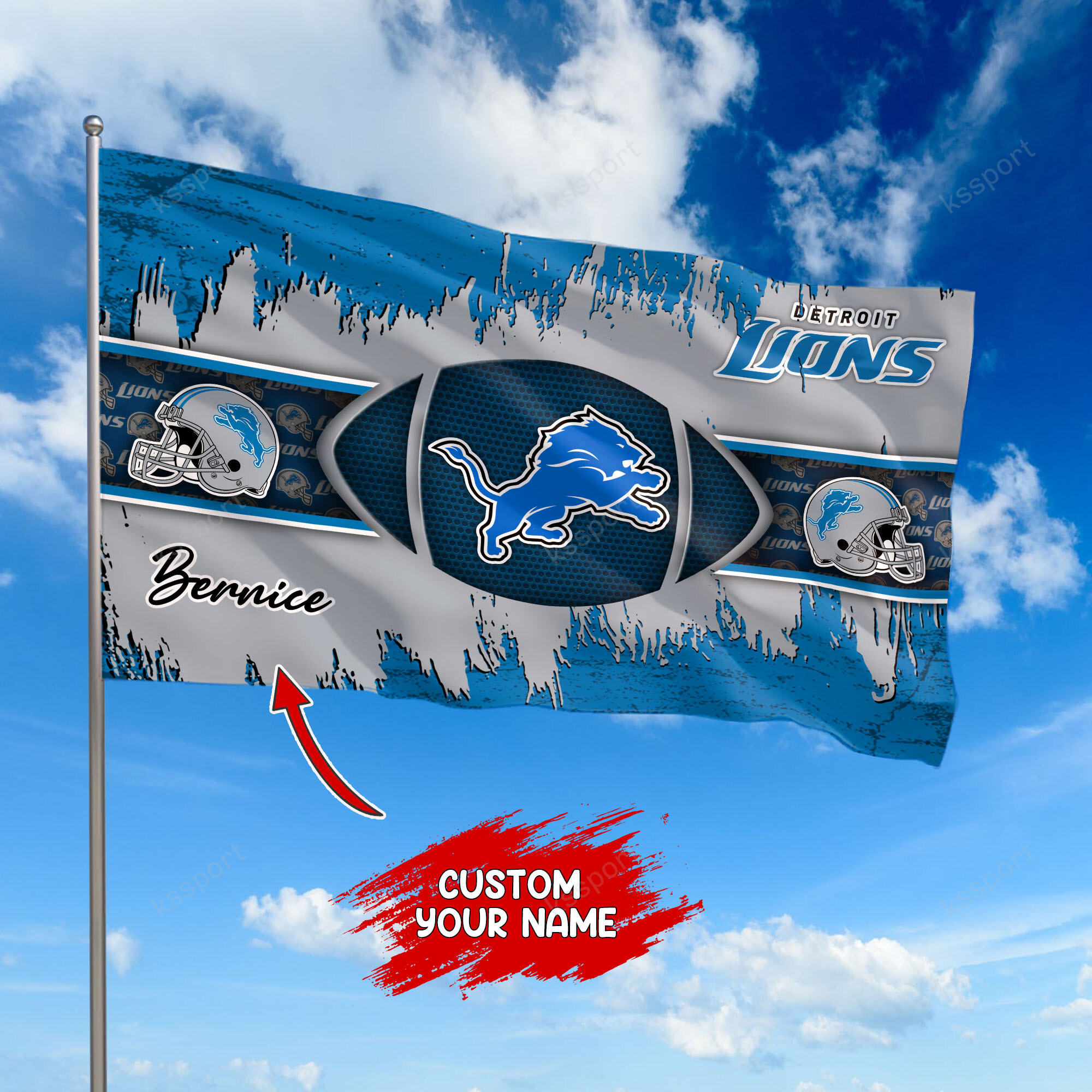 detroit lions personalized flag 383 pvnts