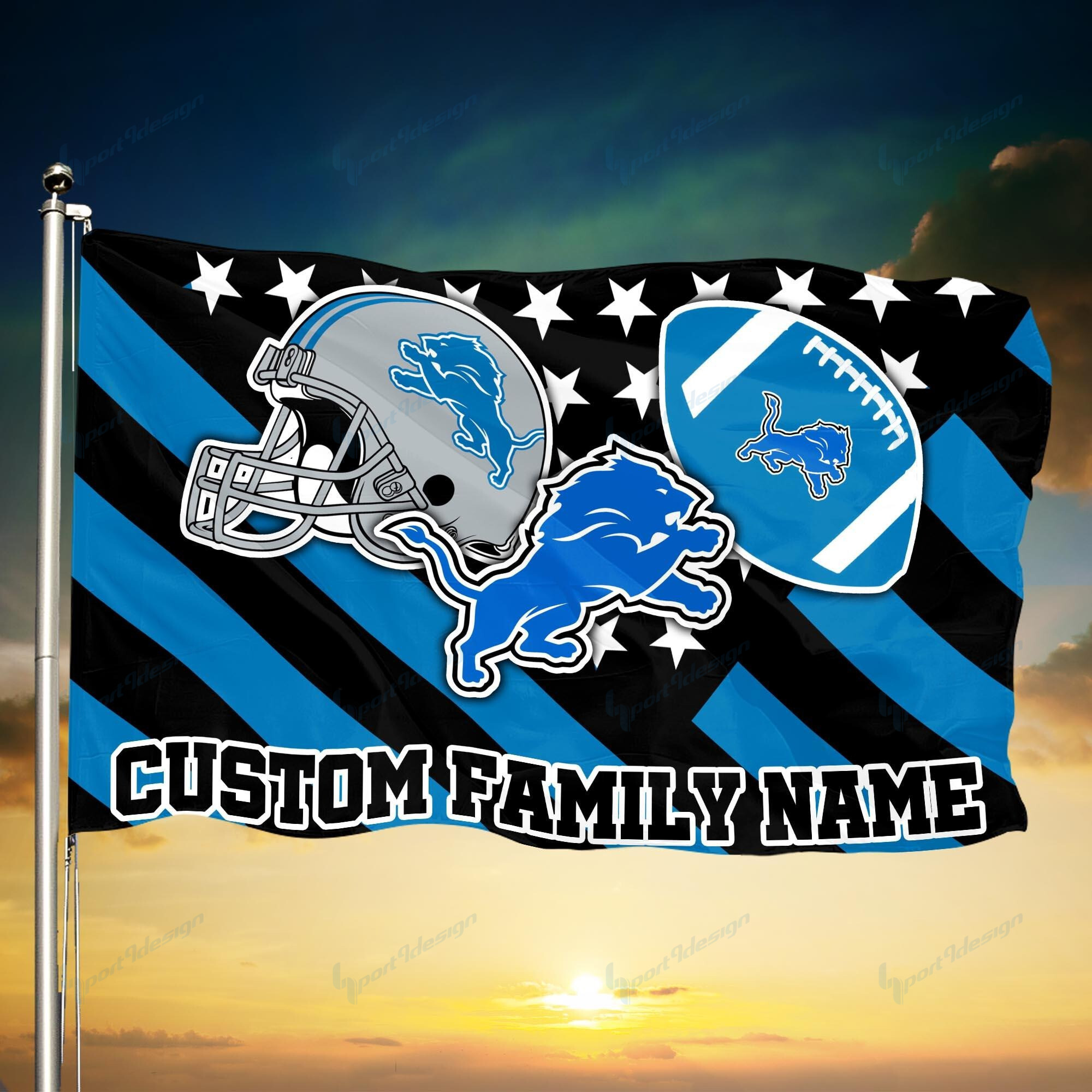 detroit lions personalized flag 74 1qkxu