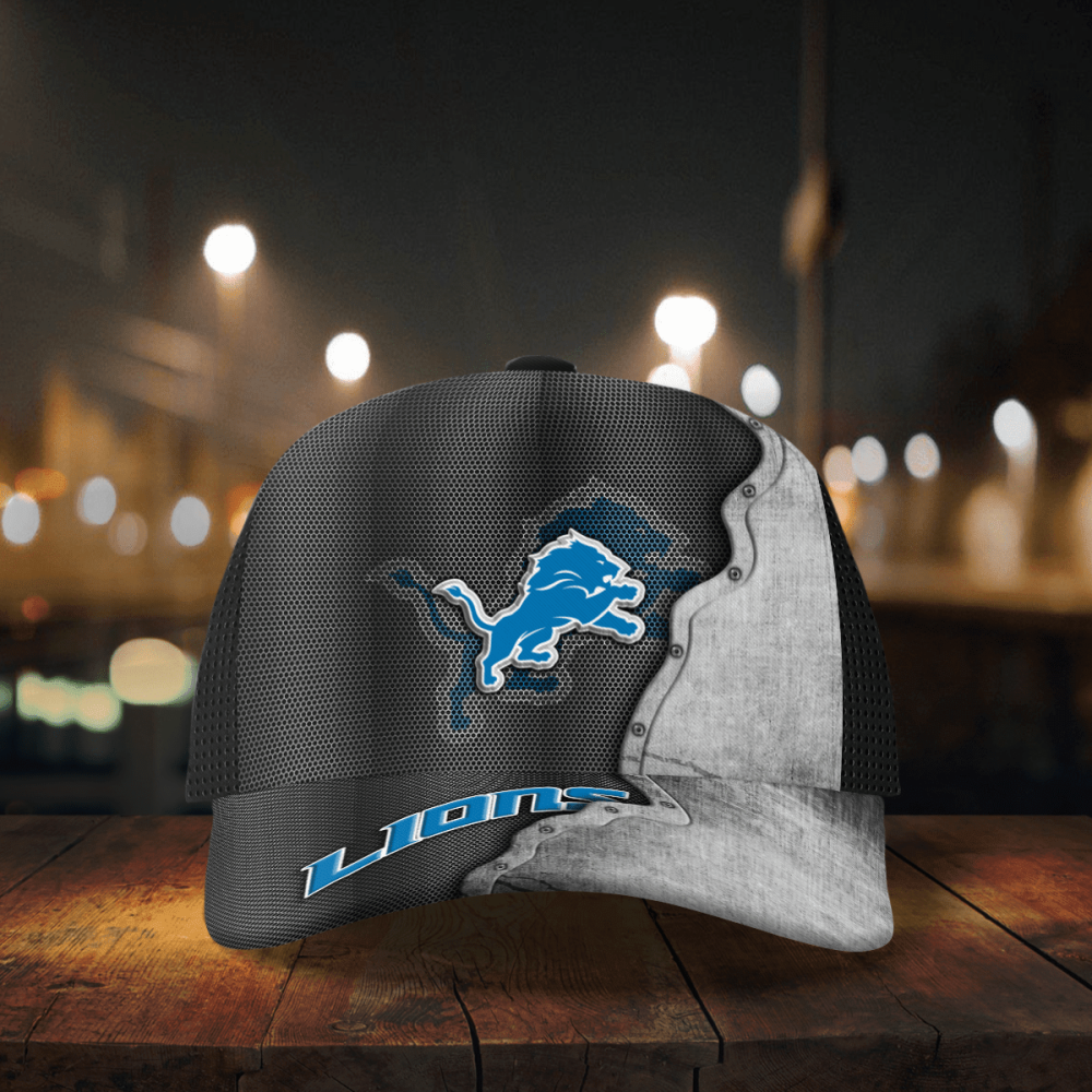 detroit lions specialized metal texture baseball baseball classic cap men hat 2