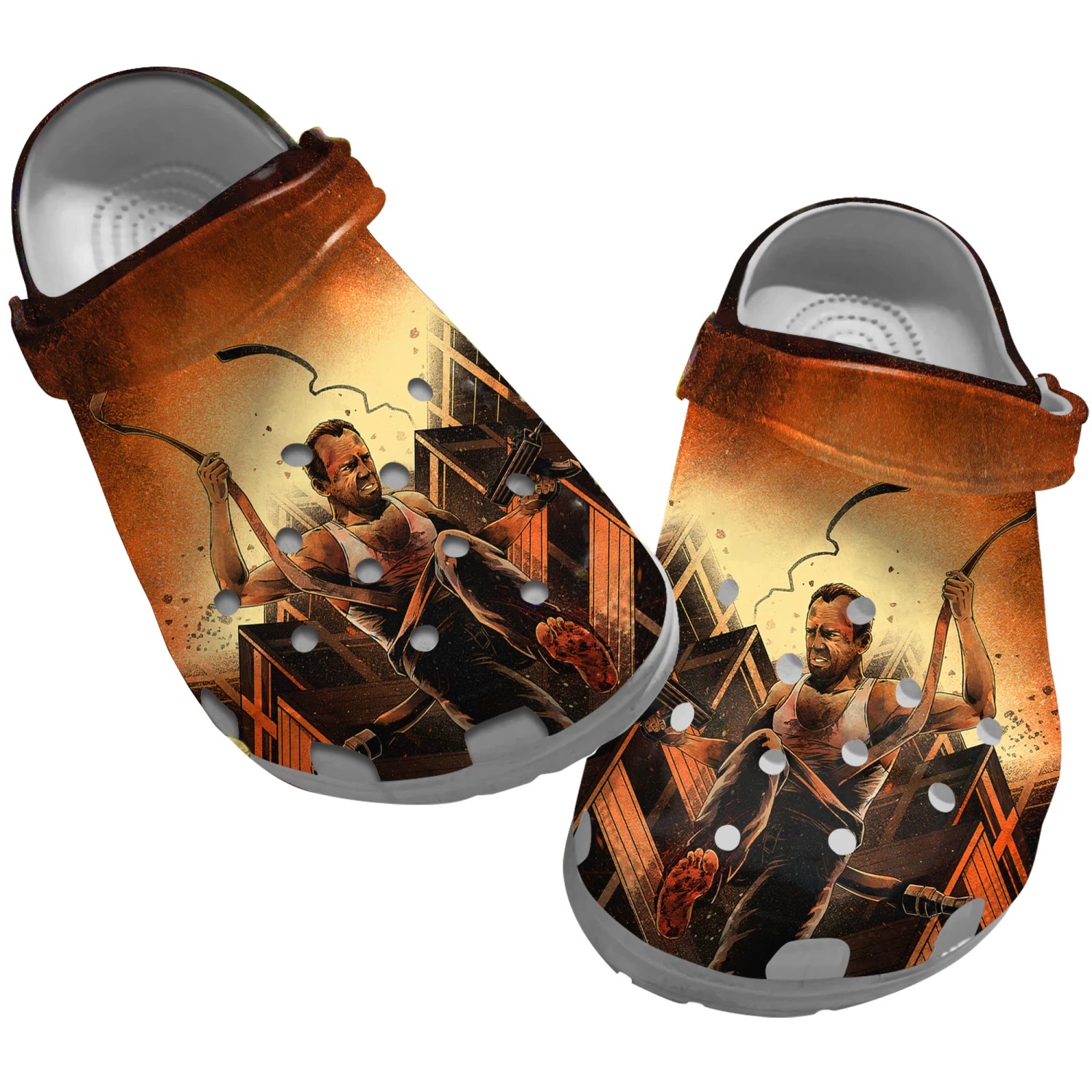 die hard movie john mcclane clogs for kids 26 adults a2yca