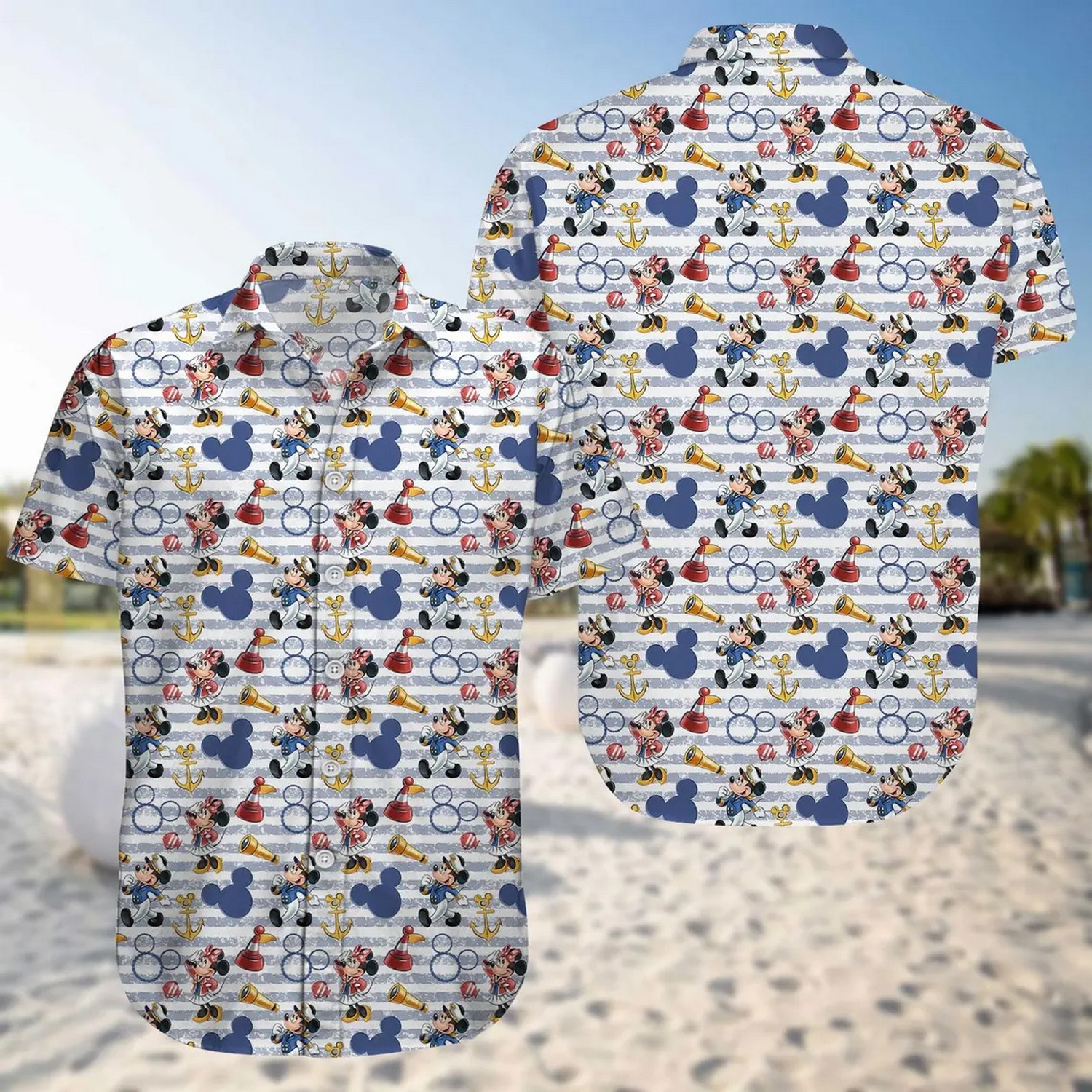 disney captain mickey and friends horizontal hawaiian shirt howo3