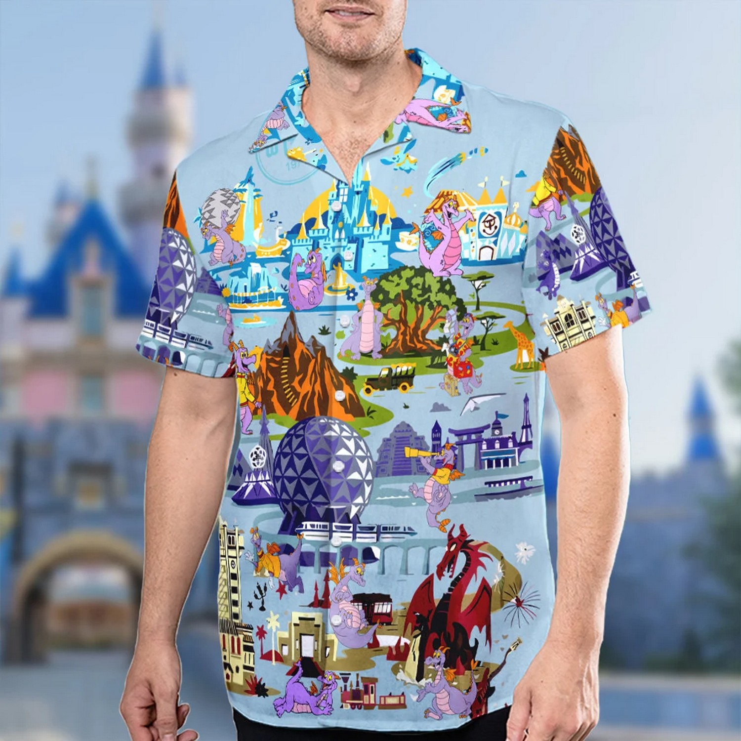 disney figment dragon hawaiian shirt pelul