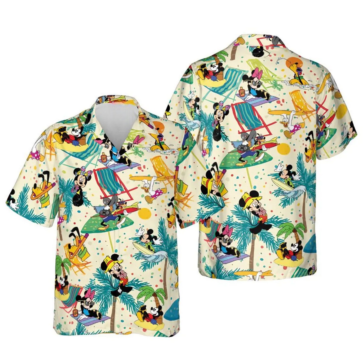 disney mickey and friends summer beach hawaiian shirt d11fw