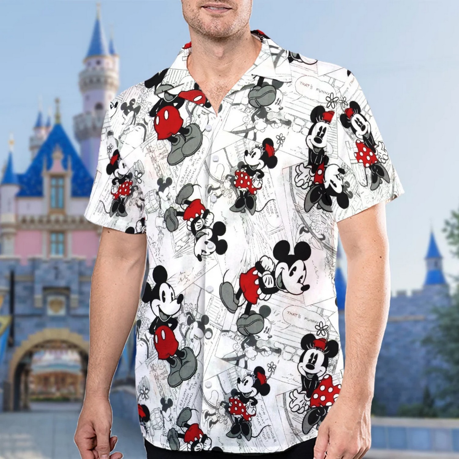 disney mickey and minnie mouse comic hawaiian shirt v2fgd