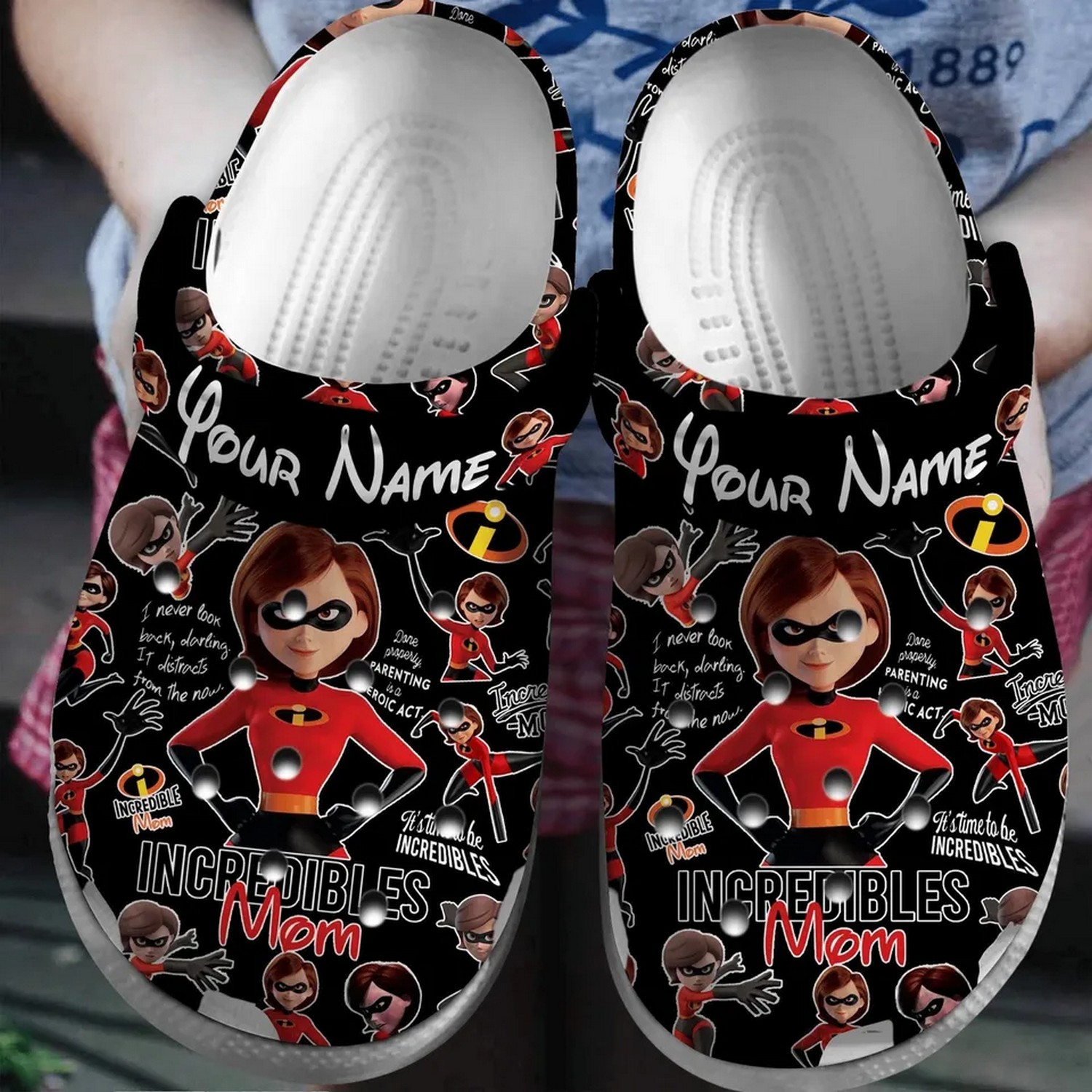 disney the incredibles mom black clogs for kids and adults fast shipping dptha