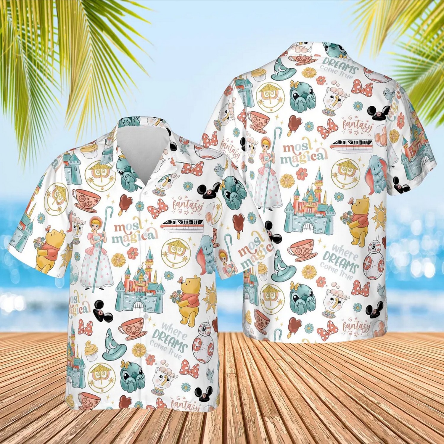 disney world macgical kingdom hawaiian shirt c4kjt