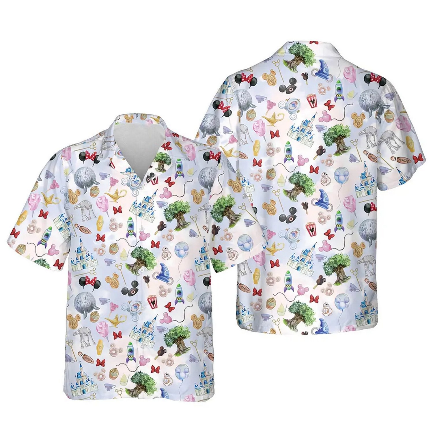 disneyland summer hawaiian shirt btasv