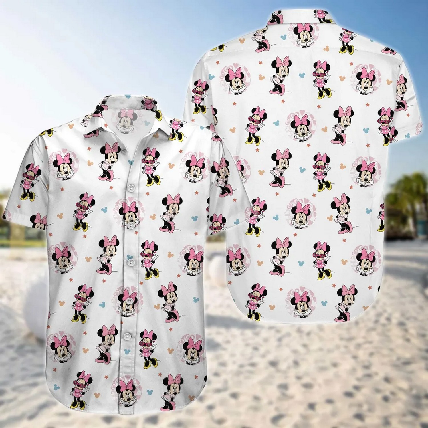 disneyworld minnie cute mouse pattern hawaiian shirt imlk0