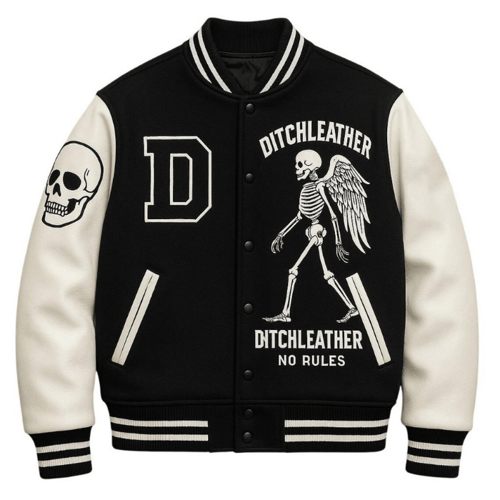 ditchleather no rules halloween baseball jacket m3x2g