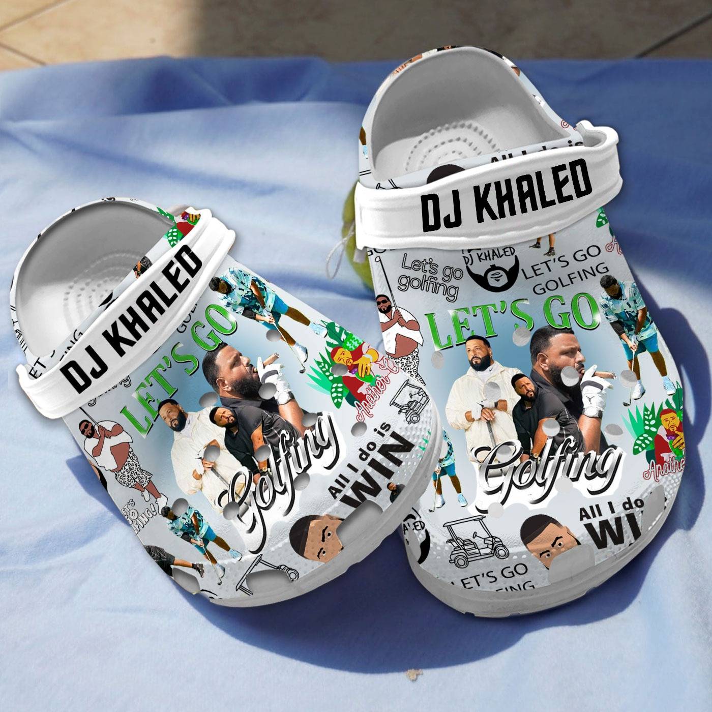dj khaled lets go gofting classic white clogs ers3l