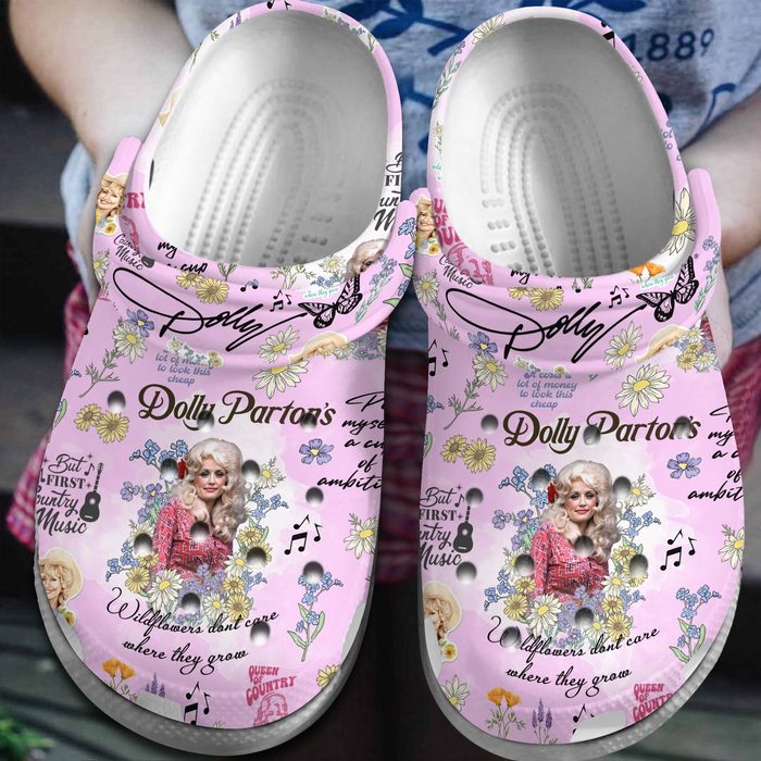 dolly parton floral pink clogs shoes tt6pd